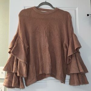 Ruffle Sleeve Sweater